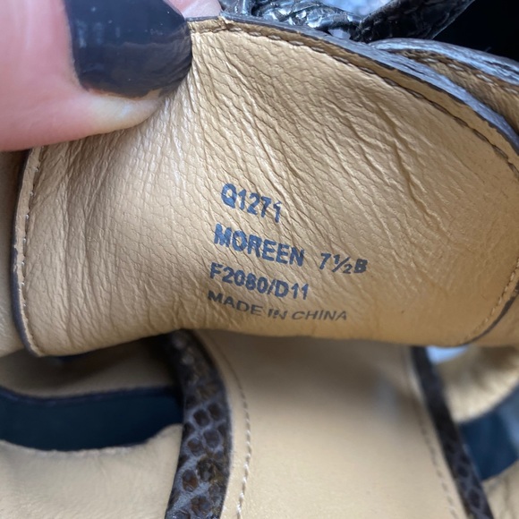 Coach Moreen Metallic Pewter Leather Lace Up Heel - Picture 5 of 8